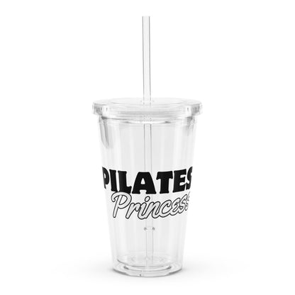 Black Pilates Princess Plastic Tumbler